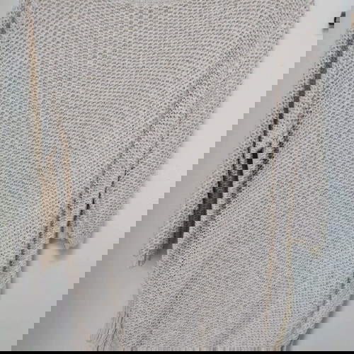 Zara Knit πουλόβερ μεταχειρισμένο, ανοιξιάτικο, μανίκια 3/4, μπεζ, μέγεθος M