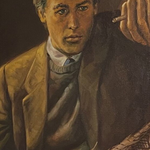 The Hunter oil painting on canvas by Fotis Kotsinas like new
