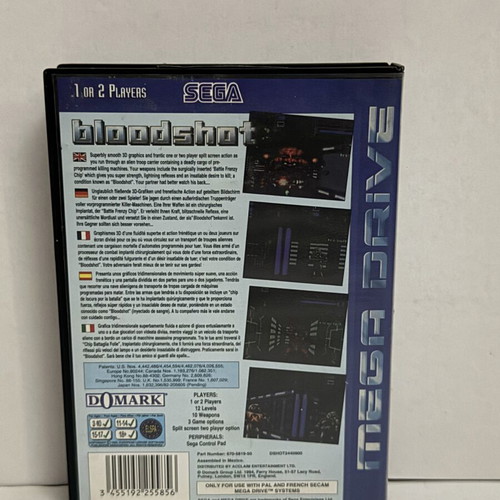 Bloodshot Sega Mega Drive PAL game CIB
