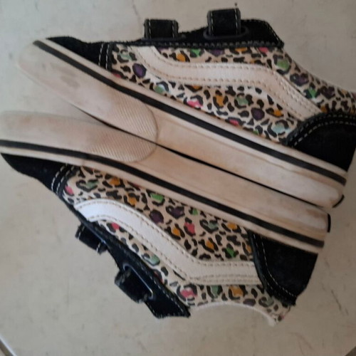 Vans shoes used, size 25.5, black and white