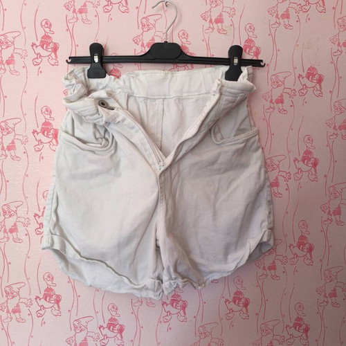 Denim shorts white used in good condition