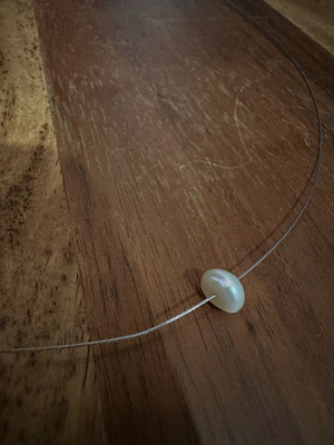 Handmade necklace new stainless steel with genuine pearl