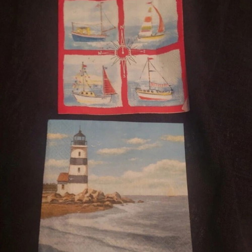 Napkins with summer theme like new for decoupage
