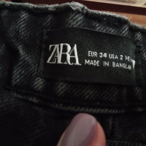 Zara Mom Style Jeans XS 34 used, high waist, black