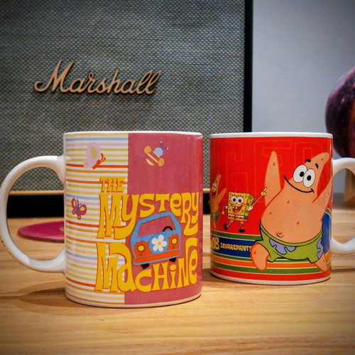 GIM Scooby-Doo and SpongeBob SquarePants mugs set like new