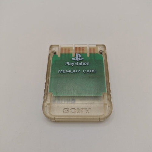 Sony PlayStation 1 Memory Card used, clear