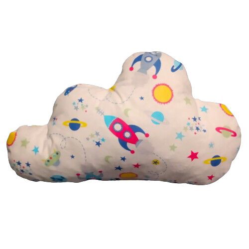 Set of 2 cloud and star pillows with space theme made to order
