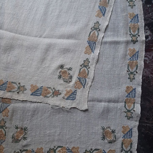 Traditional old handmade woven embroidered table runner used 1.45 x 0.40