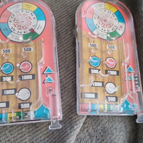 Vintage Fortune Wheel pinball toys collection 80s, 6 pieces with helicopters and extras