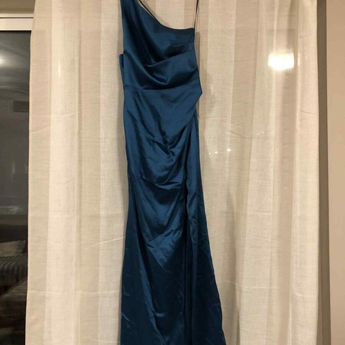 Women's petrol dress with slit size XS like new