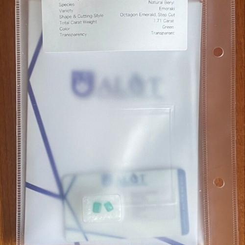 Emerald gemstones 1.71 ct natural octagon cut
