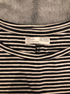 Zara Croptop σαν καινούργιο, μαύρο και άσπρο, μέγεθος S