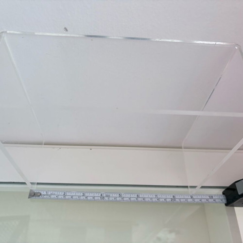 Presentation stand used, made of plexiglass