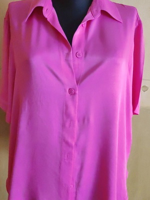 Zara satin short sleeve shirt like new, size L