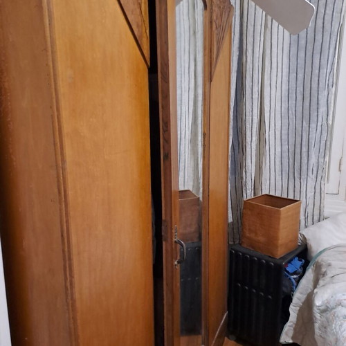 Vintage wardrobe 1930-50 with mirror, like new
