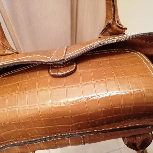 Handmade leather bag brown like new