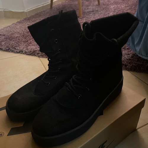 Women's black ankle boots like new with laces size 38