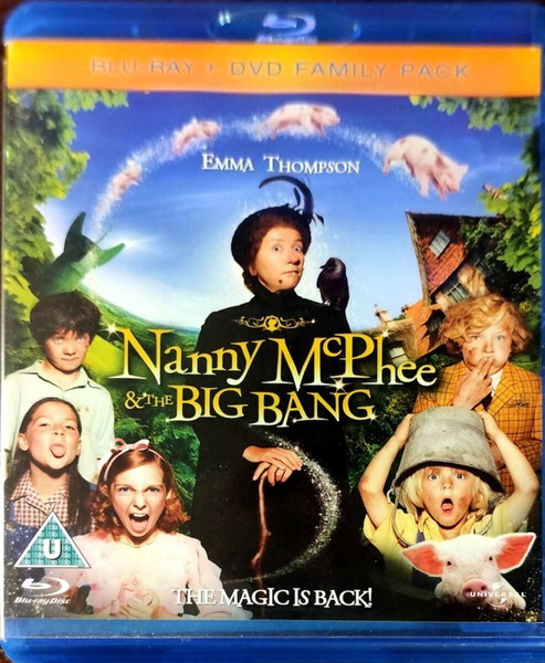 BLU-RAY NANNY McPHEE AND THE BIG BANG COMEDY MOVIE WITH EMMA THOMPSON