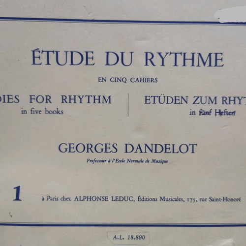 Etude du Rythme piano rhythm dictation book used