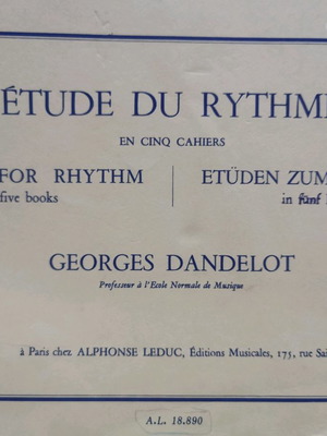 Etude du Rythme piano rhythm dictation book used