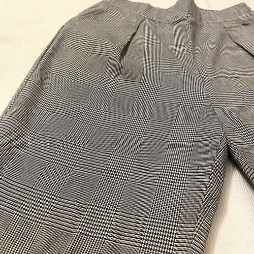 Stradivarius checked pants like new, black and grey, size S