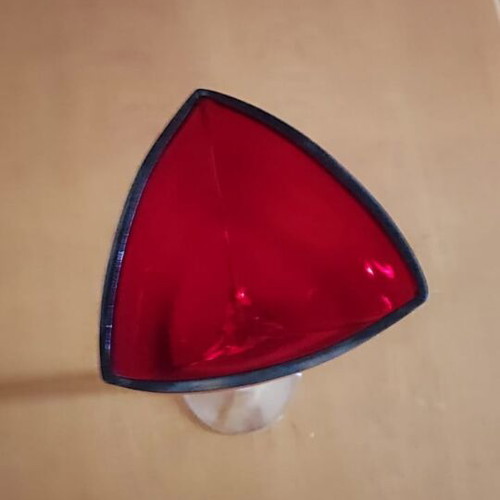 Red large glass with unique modern design
