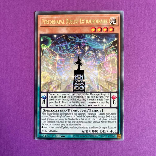 Performapal Duelist Extraordinaire Yu-Gi-Oh! Card like new