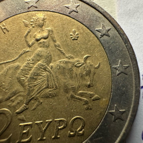 Ellas euro 2002 used coins with variety errors