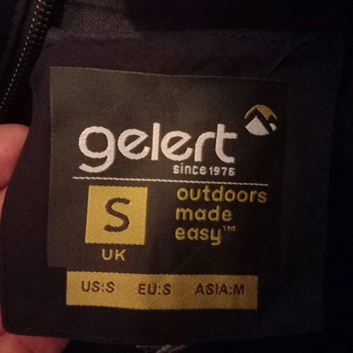 Gelert waterproof jacket new, size S, black