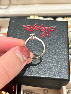sale ex diamond white gold 18k 750 engage ring