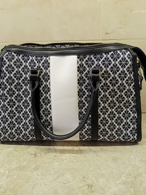 Large black and white shoulder bag