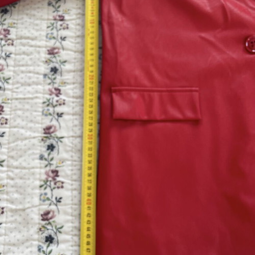 Red leather jacket L like new
