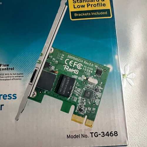 Tp Link pci-e lan card like new with box and accessories