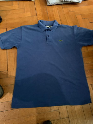 Lacoste polo shirt medium blue, made in France, 90s