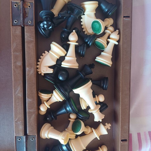 Board game set 3 in 1 chess, checkers, backgammon portable magnetic