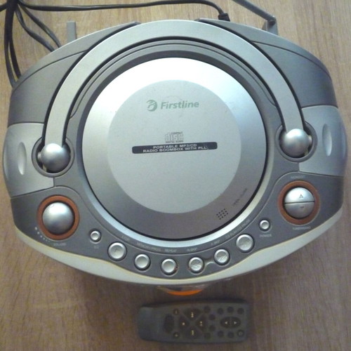 Remote Controlled Radio FM/MW CD MP3 Player used, Firstline, partial function