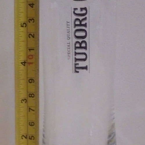Tuborg soda promotional set of two glasses used