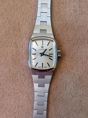 Vulcain Swiss women's wristwatch, mechanical, silver dial