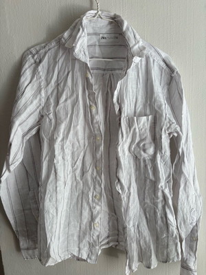 Zara linen striped shirt like new, size S, white