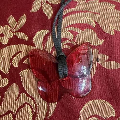 Baccarat butterfly pendant like new