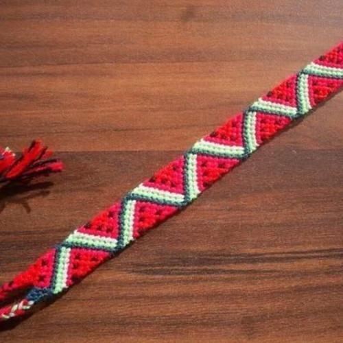Macrame summer bracelet with watermelon design made to order