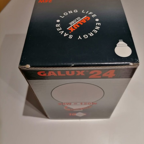 Globe light bulbs used, pack of 20, GALUX 24 W, warm light