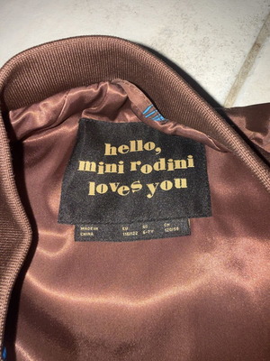 Mini Rodini children's jacket like new, size 6-7 years, brown and gold