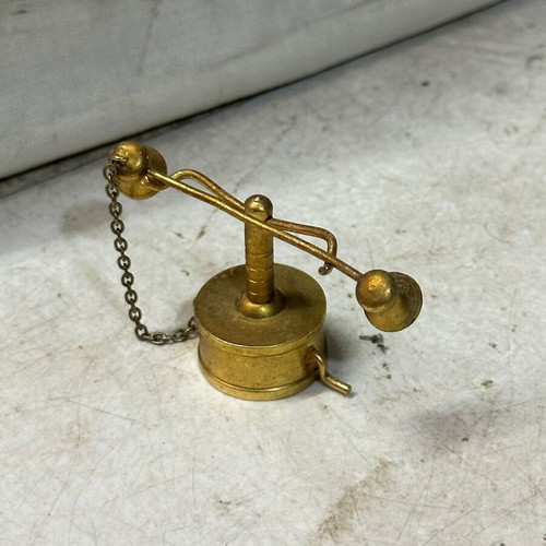 Brass miniature of old candlestick telephone, used