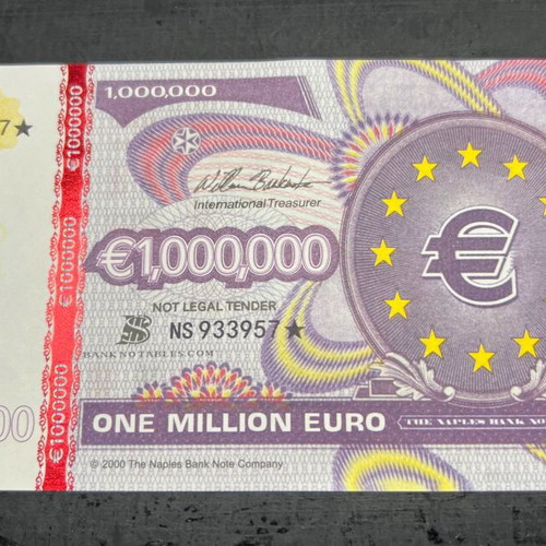 Collectible fake banknote 1,000,000€ new