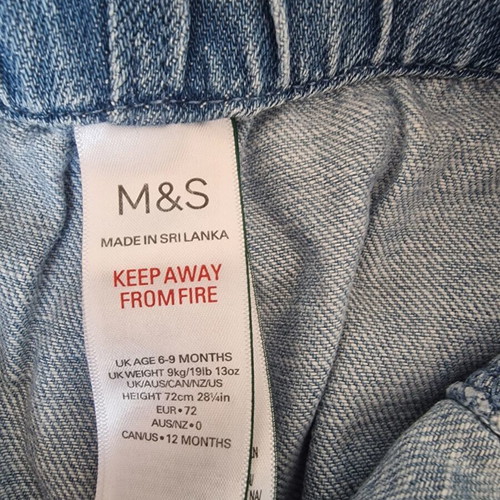 Jeans like new, 6-9 months