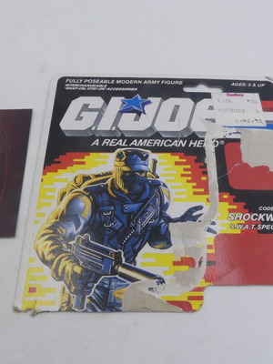 Vintage 1988 GI Joe Shockwave SWAT Specialist card art used