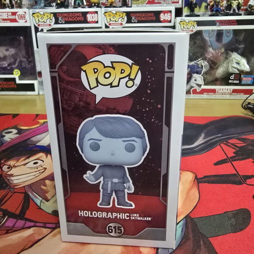 Funko Pop Star Wars 615 Holographic Luke Skywalker glow in the dark like new