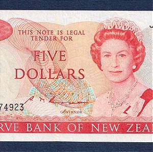 NEW ZEALAND 5 Dollars 1981-85 UNC