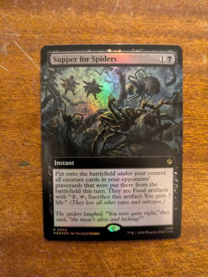 Supper for Spiders Foil Magic The Gathering κάρτα ολοκαίνουρια
